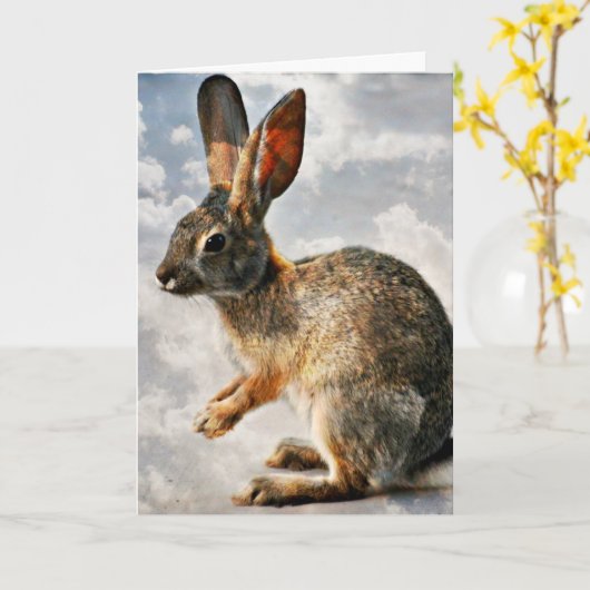 Bidden konijntje in de hemel kaart (Gele Bloem)