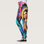 Bidden Maagd Maria Onze-Lieve-Vrouw van Guadalupe Leggings (Links)