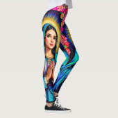 Bidden Maagd Maria Onze-Lieve-Vrouw van Guadalupe  Leggings (Rechts)