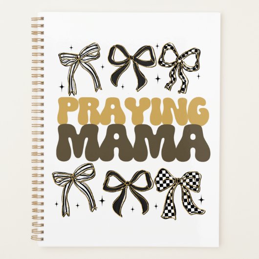 Bidden Mama Croquette Bow Affirmatie Bloemen Planner (Voorkant)