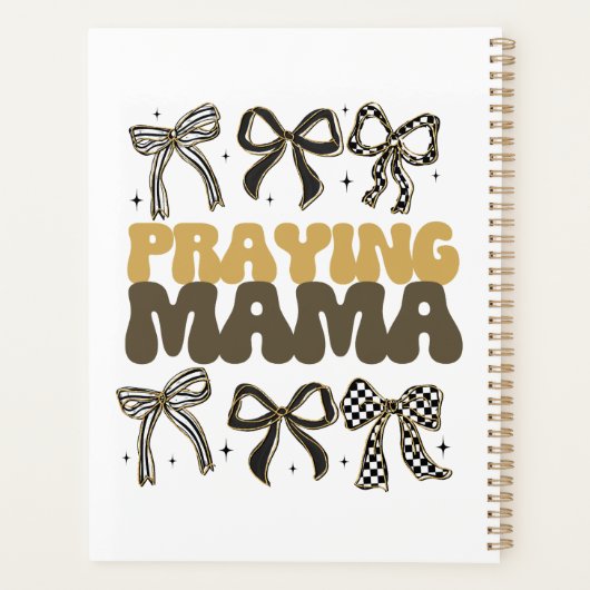 Bidden Mama Croquette Bow Affirmatie Bloemen Planner (Achterkant)