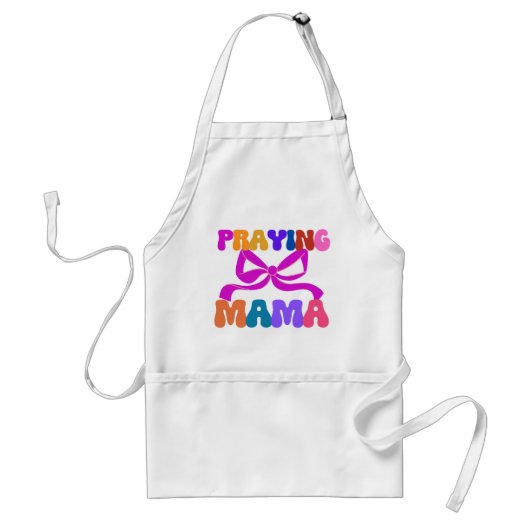 Bidden Mama Croquette Bow Standaard Schort (Voorkant)