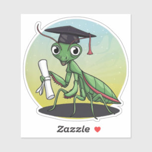 Bidden Mantis Afstuderen Sticker