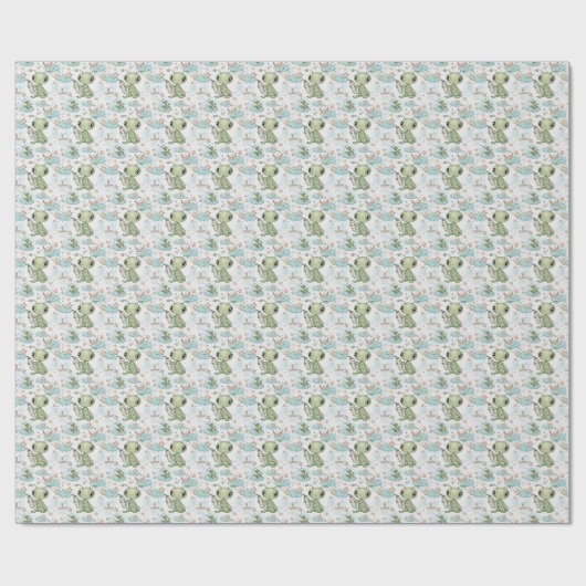 Bidden Mantis Baby Pastel Waterverf Patroon Cadeaupapier (Vlak)