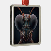 Bidden Mantis Close-up Macro Metalen Ornament (Rechts)