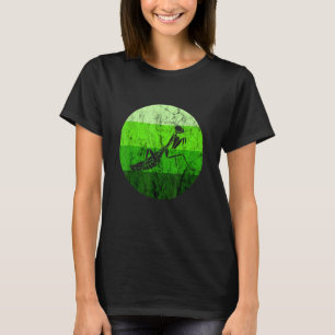 Bidden Mantis Groene Insecten Retro  Bug T-shirt