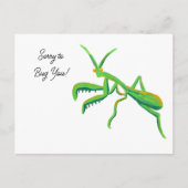 Bidden Mantis in Heldergroen Aangepast Briefkaart (Voorkant)