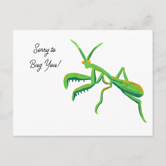 Bidden Mantis in Heldergroen Aangepast Briefkaart (Voorkant)