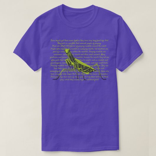 Bidden Mantis Info T-shirt (Design voorkant)