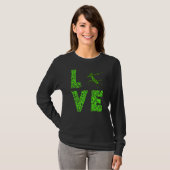 Bidden Mantis Liefde Leopard Groene Insectenbeestj T-shirt (Voorkant volledig)