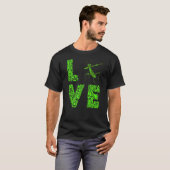 Bidden Mantis Liefde Leopard Groene Insectenbeestj T-shirt (Voorkant volledig)