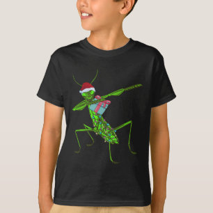 Bidden Mantis Xmas Kerstman Hoed Kerstmis Insect B T-shirt
