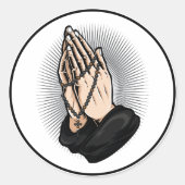Bidden met Komboskini orthodox Ronde Sticker (Voorkant)