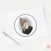 Bidden met Komboskini orthodox Ronde Sticker (Envelop)