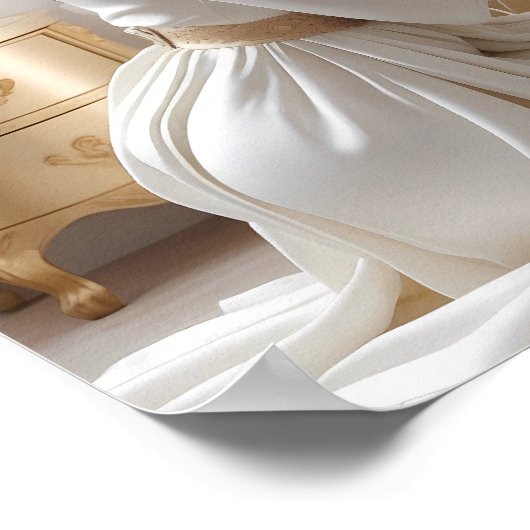 Bidden Moeder Classy Goud en Wit Print (Hoek)