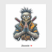 Bidden Ninja Zombie Warrior Sticker (Vel)