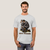 Bidden pelgrims t-shirt (Voorkant volledig)