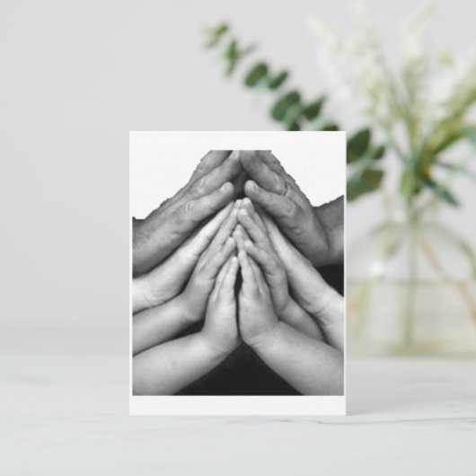 bidden.png briefkaart (Staand voorkant)