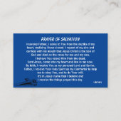 Bidden van redding en kerk of bediening op de rug visitekaartje (Voorkant)