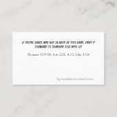 Bidden van redding en kerk of bediening op de rug visitekaartje (Achterkant)