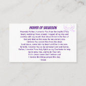 Bidden van redding en kerk of bediening op de rug visitekaartje (Voorkant)