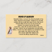 Bidden van redding en kerk of bediening op de rug visitekaartje (Voorkant)