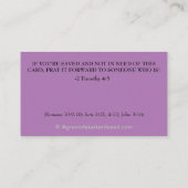 Bidden van redding en kerk of bediening op de rug visitekaartje (Achterkant)