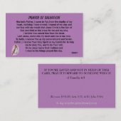 Bidden van redding en kerk of bediening op de rug visitekaartje (Voorkant / Achterkant)