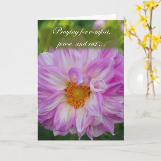 Bidden voor comfort kaart (Gele Bloem)