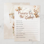 BIDDEN VOOR DE BABY, Baby shower Spel Schattige Be Kaart (Voorkant / Achterkant)