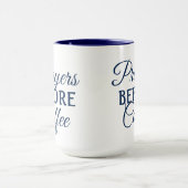 "Bidden voor de koffie" Christelijke Mok met twee (Midden)