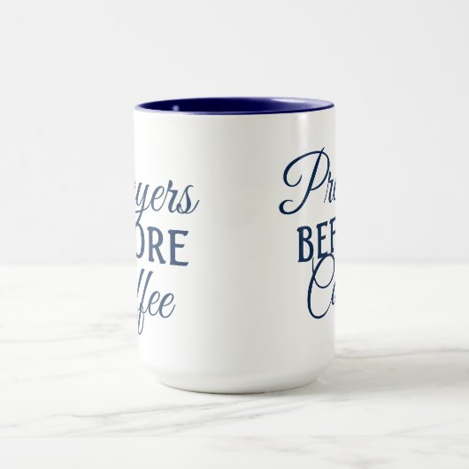 "Bidden voor de koffie" Christelijke Mok met twee (Midden)