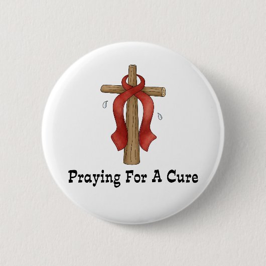 bidden voor een kuur ronde button 5,7 cm (Voorkant)