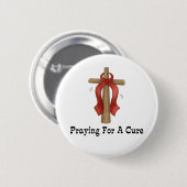 bidden voor een kuur ronde button 5,7 cm (Voorkant /achterkant)