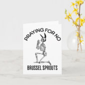 Bidden voor geen spruiten spruiten grappige paassk kaart (Gele Bloem)