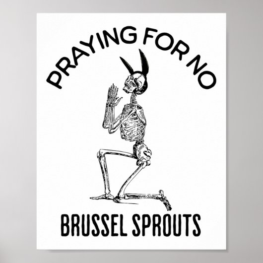 Bidden voor geen spruiten spruiten grappige paassk poster (Voorkant)