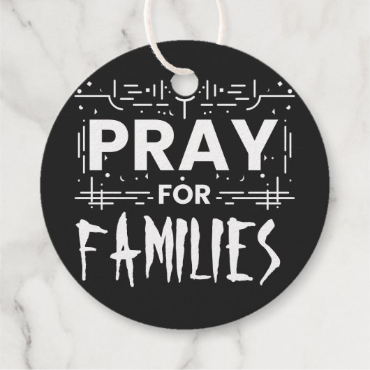 Bidden voor gezinnen bedankjes labels (Achterkant)