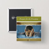 Bidden voor het President Vierkante Button 5,1 Cm (Voorkant /achterkant)