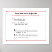 Bidden voor het verlaten van de sacristy poster (Voorkant)