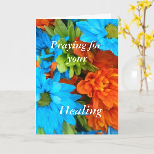 Bidden voor je genezing kaart (Gele Bloem)