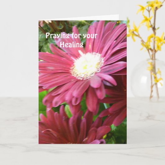 Bidden voor je genezing kaart (Gele Bloem)