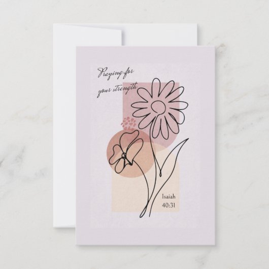 Bidden voor je kracht bedankkaart (Voorkant)
