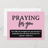 Bidden voor je Psalm Binnenkort goed Briefkaart (Voorkant / Achterkant)