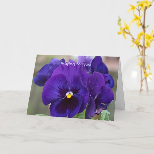 Bidden voor jou kaart (Gele Bloem)