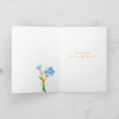 Bidden voor jou vergeet mij niet bloemen kaart (Binnen)
