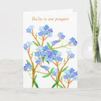 Bidden voor jou vergeet mij niet bloemen