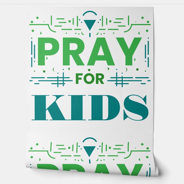 Bidden voor kinderen behang (Afrollen)