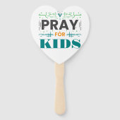 Bidden voor kinderen handwaaier (Achterkant)