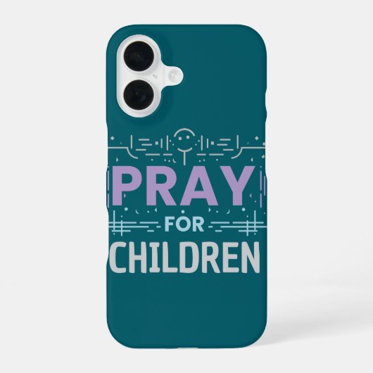 Bidden voor kinderen iPhone 16 hoesje (Achterkant)