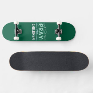 Bidden voor kinderen persoonlijk skateboard